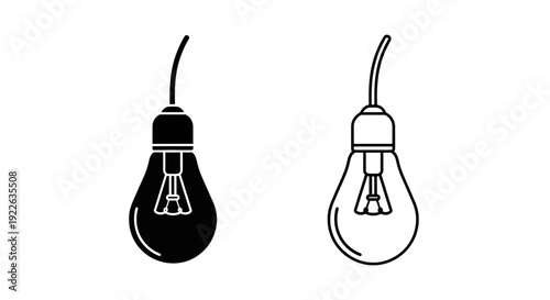 Light bulb icon design illustration vector art graphic Vector