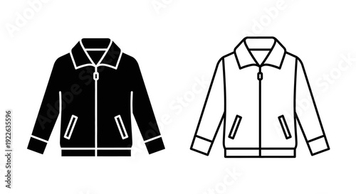 Two jackets isolated on white background, vector illustration, simple design Vector