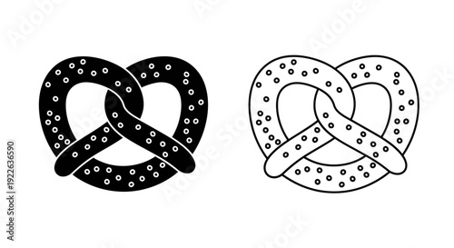 Delicious pretzel illustration, perfect for your design needs Vector