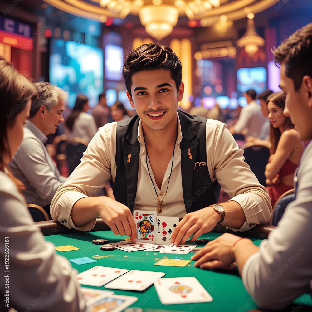 Fototapeta premium a poker tournament in Las Vegas
