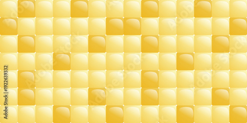 Glossy yellow square ceramic tile mosaic seamless bathroom background