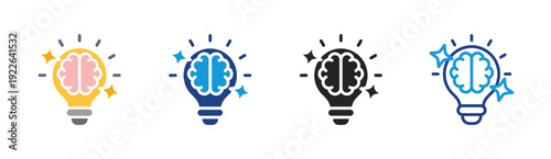 Spark Idea icon set multiple style collection