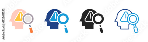 Risk Check icon set multiple style collection