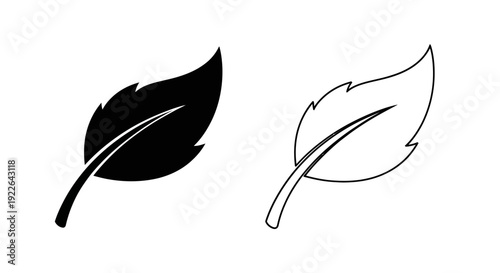 Minimalist leaf designs for modern graphic art and branding concepts Vector