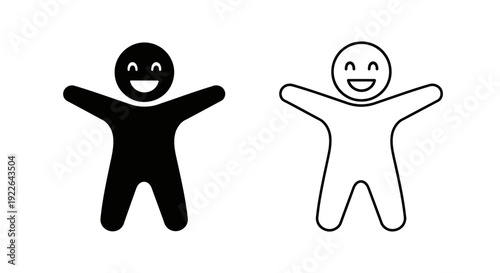 Happy people celebrating together, joyful friends, positive emotions, smiling figures Vector