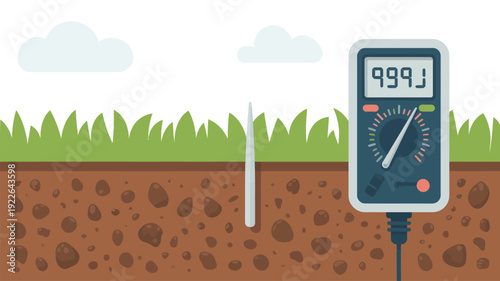 Soil Moisture Meter Device Measuring Hydration.
