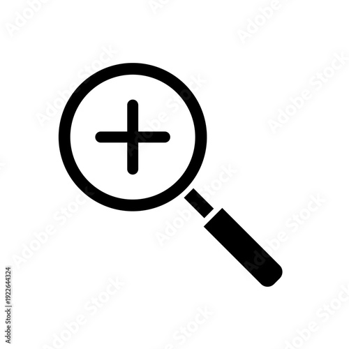 Quadro su tela Zoom in magnifying glass -  vector icon