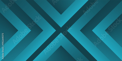 Blue modern abstract wide banner with geometric shapes. Dark blue abstract background.