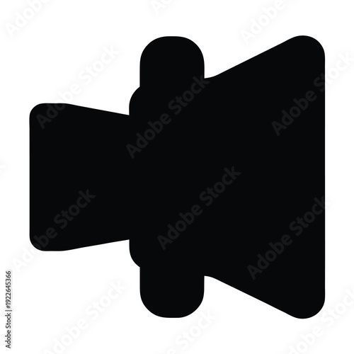 Black speaker icon showing silent, mute, or volume off indicator symbol