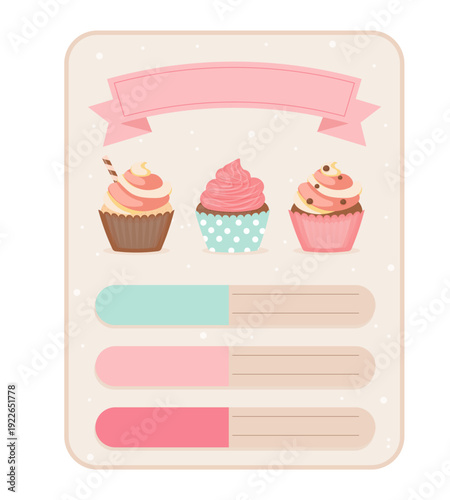 Cupcake Menu Template
