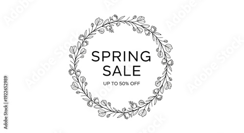 Spring Sale Wreath - Up to 50% Off - Delicate Floral Design
