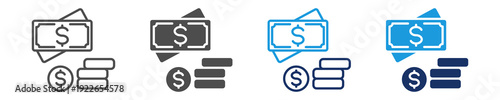 cash icon set with multi concept