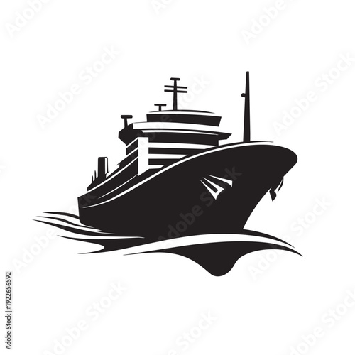 silhouette of a ship