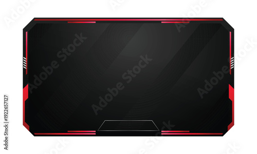 Modern tech overlay stream gamer template graphic