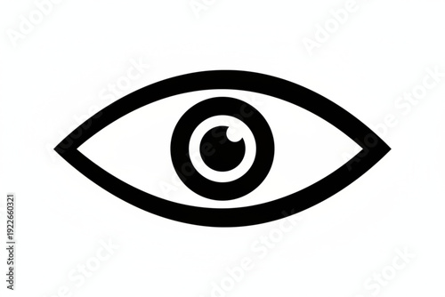 Eye of Perception: A simple yet profound graphic, depicting an eye, symbolizing vision, insight, and awareness. It's a visual metaphor for observation and clarity. 