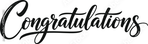 Congratulations message in elegant script