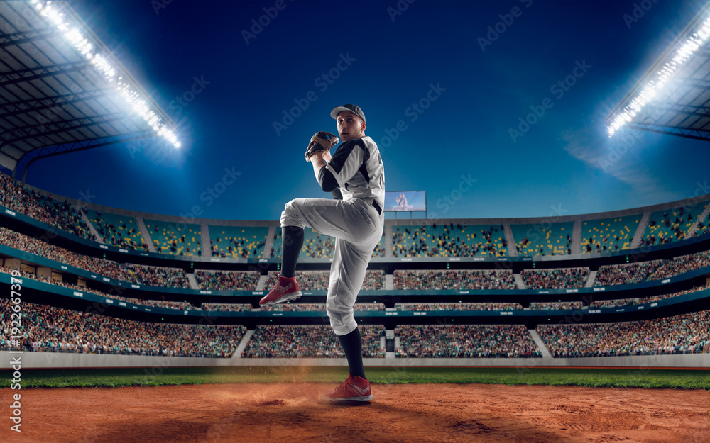 Fototapeta premium Professional baseball player. Baseball game.