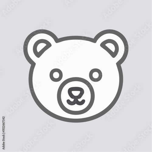 くまの顔アイコン 動物イメージ