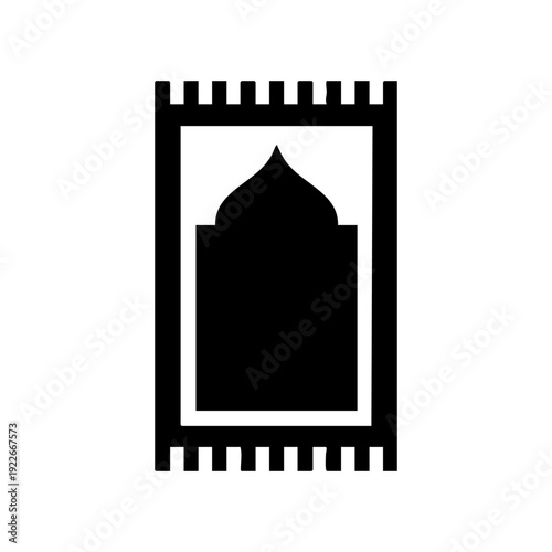 Muslim prayer mat laid flat