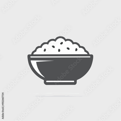 ごはん茶碗アイコン 和食イメージ