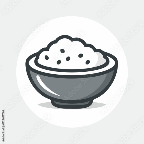 ごはん茶碗アイコン 和食イメージ