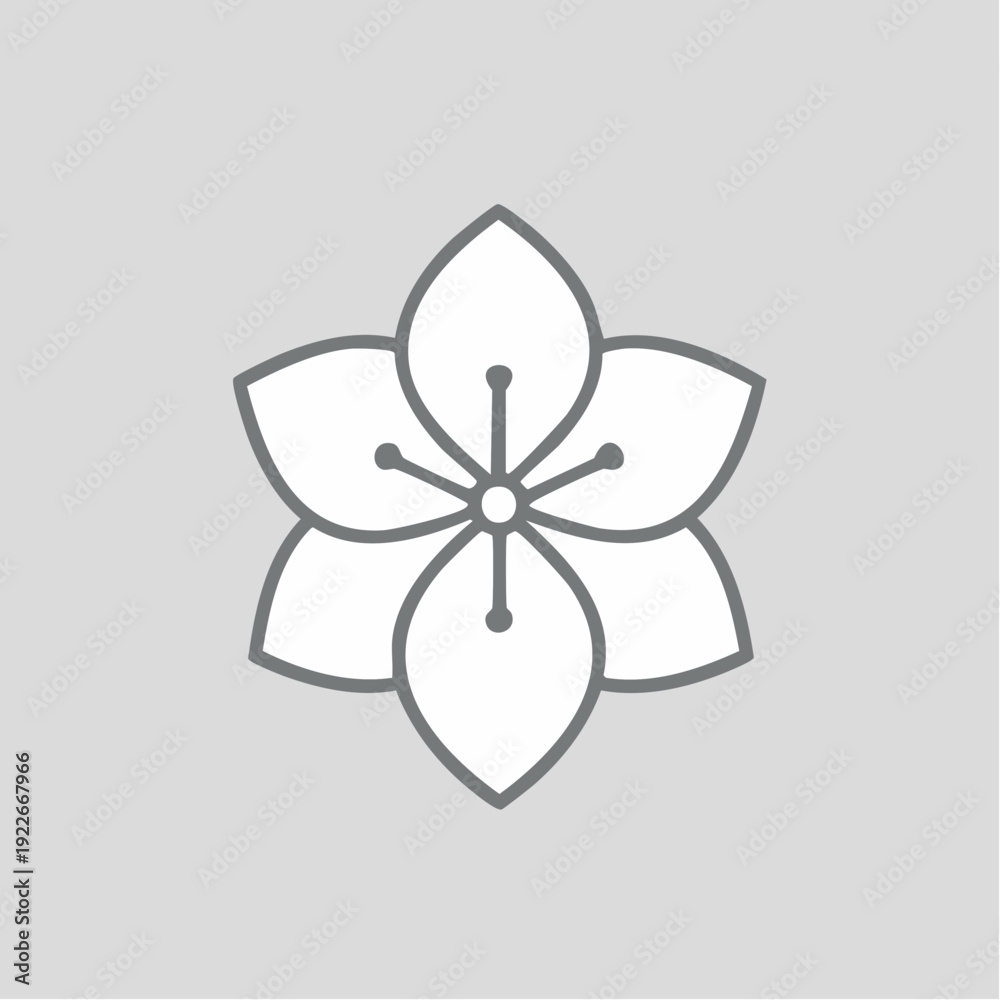 Fototapeta premium 桜の花アイコン 春・和風シンボル