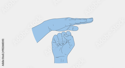 Hands forming gesture isolated on light background for communication