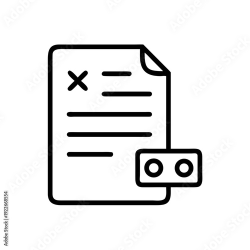 Document Minus Remove Icon