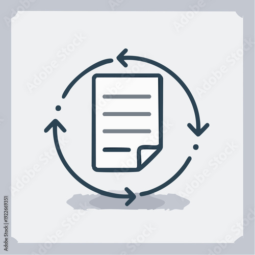書類循環のアイコン ワークフローイメージ