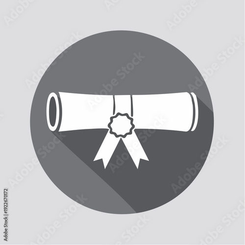 卒業証書のアイコン 修了・認定イメージ