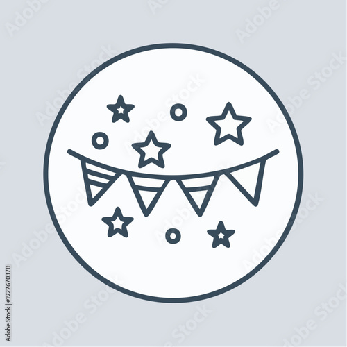 ガーランドのアイコン パーティー装飾