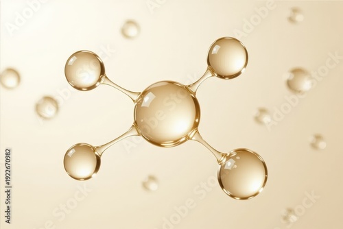 Creamy ivory retinol droplets with microbubbles float above a luminous sheen, illuminated by soft macro lighting, highlighting texture and purity in skincare.