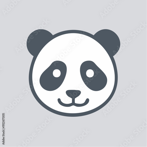 パンダの顔アイコン 動物イメージ