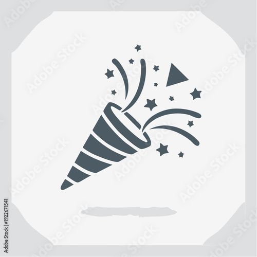 パーティークラッカーのアイコン お祝いイメージ