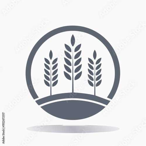 麦のアイコン 農業シンボル