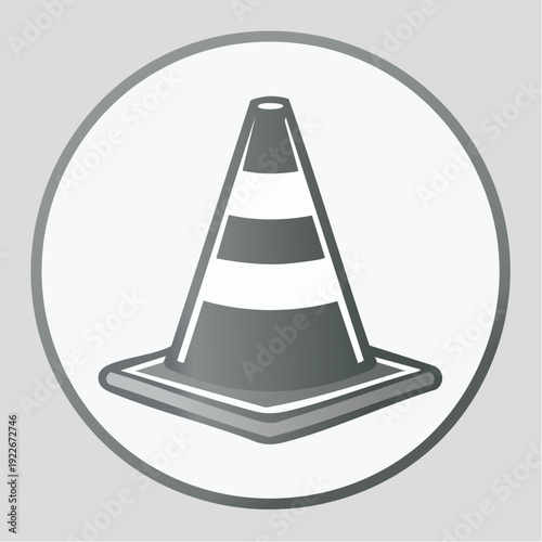 三角コーンのアイコン 工事現場イメージ