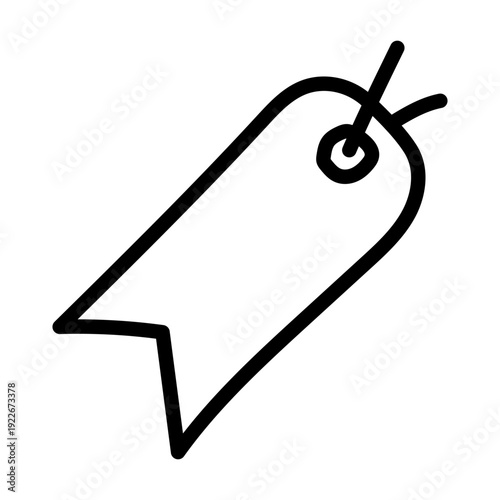 Hand Drawn Bookmark Icon Vector Reading and Education Illustration on White Background