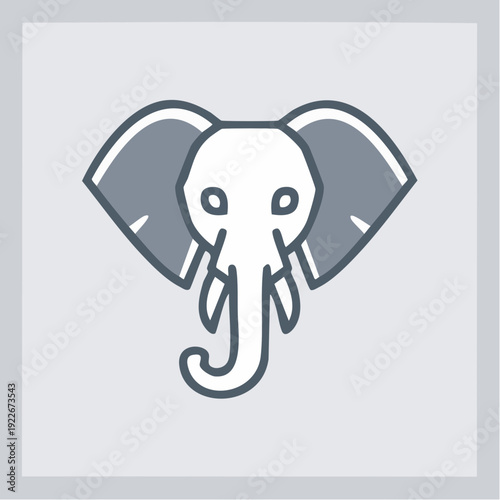 象のアイコン 動物イメージ