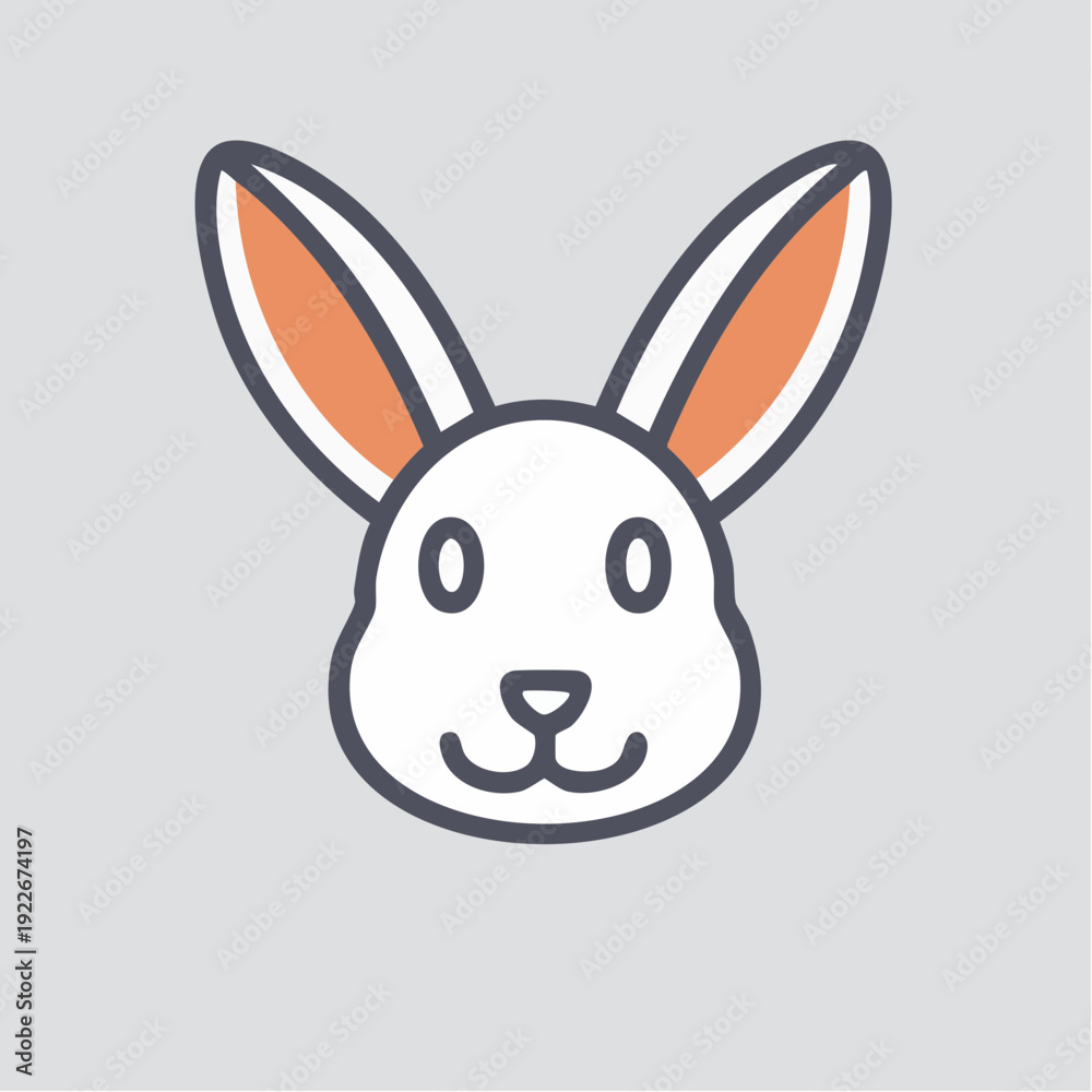 Obraz premium うさぎのアイコン 干支のシンボル