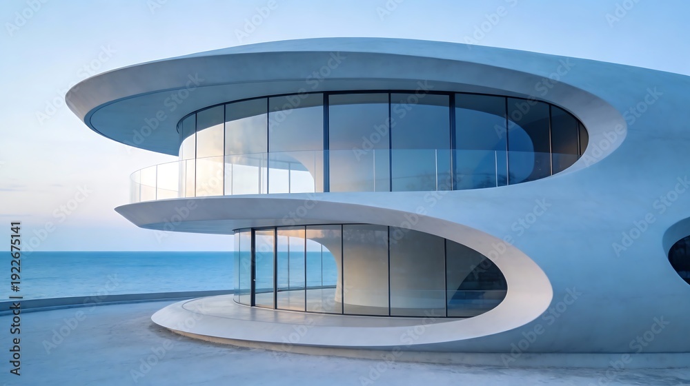Obraz premium Organic Modern Coastal Architectural Design