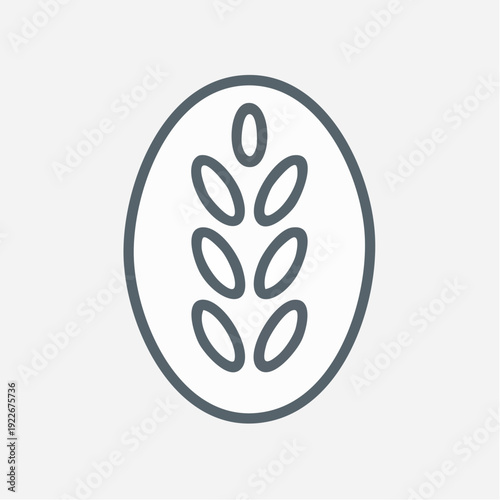 穀物シンボルのアイコン 農業イメージ