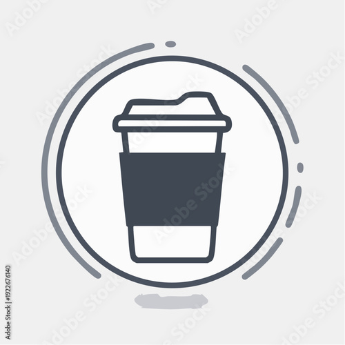 テイクアウトコーヒーカップのアイコン