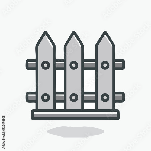 フェンスのアイコン 境界イメージ