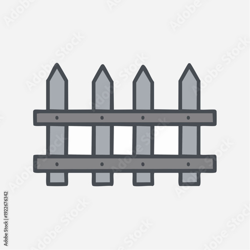 フェンスのアイコン 境界イメージ