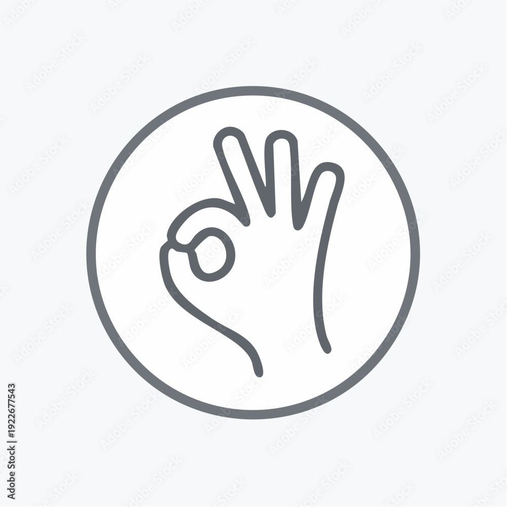 Fototapeta premium OKハンドサインのアイコン 承認イメージ