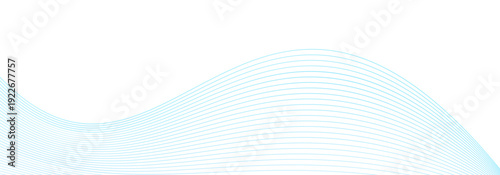 Abstract background with colorful gradient wave lines, flowing shape isolated