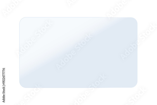 Tablou pe pânză Shiny transparent plastic panel with rounded edges, realistic transparent shiny
