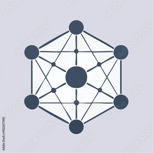 ネットワーク構造のアイコン デジタル接続イメージ