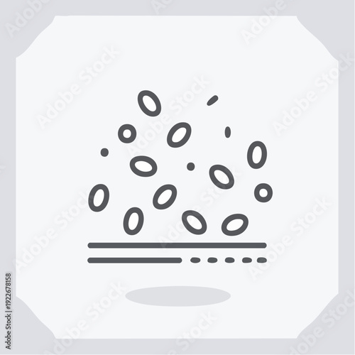 お米の粒アイコン 食品イメージ