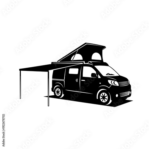 Vintage retro black car silhouette and auto vehicle transport vector illustration isolated on white background featuring a side view of a 4x4 suv motor design